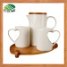 Heart Shaped Ceramic Water Pot & Cup Set with Bamboo Base