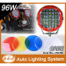 High Bright Arb Style 10-30V Black and Red 96W LED Driving Light