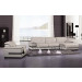 High Quality Furniture Chinese Style White Leather Sofa (B50)