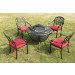 High Quality Patio Furniture Aluminum Cast BBQ Table Set (SZ215; SD515)