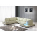 Home Furniture Real Italy Corner Leather Sofa with Table (S035)