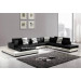 Hot Big Wood Frame High Density Sponge Corner Leather Sofa (S023)