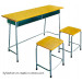 Hot Sale High Quality Classroom Furniture Double Desk and Chair Set (SF-28D)