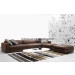 Italian Modern L Shape Leather Sofa (D-63)