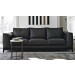 Italian Style Black Leather Sofa (D-69-C)