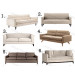 Japanese Fabric Neutral Sofas (JP-sf-263)