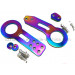 Jdm for Honda Front +Rear Neo Chrome Aluminum Tow Hooks