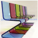 Kc004 Colored Z-Shaped Acrylic Chair