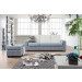 L Shape Simple Three Seater Fabric Sofa