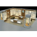 Ladies Shoes Display Kiosk with Wooden Display Cabinet