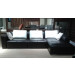 Leisure Black Leather Sectional Chaise Sofa Furniturer (N855)