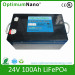 LiFePO4 Battery 24V 100ah for Solar Energy/Wind Power/ Emergency Storage