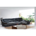 Living Room Furniture Wood Leather Sofa Set with Couch (SO58)