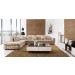 Living Room Sectional Fabric Sofa with Adjustable Backrest