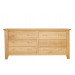 Low 6 Drawer Wide Wooden Chest Furniture