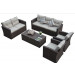Luxury Round Garden Outdoor Patio Wicker Rattan Sofa (PAS-1503)