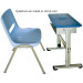 Metal Legs Strong Frame Single Desk and Chair