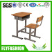 Middle Wooden Single School Student Desk and Chair