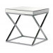 Mirror Furniture Side End Table with Mirrored Glass Veneer