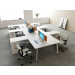 Modern Elegant Style White Wooden Workstation Partition Office Screen (HF-YZJK010)