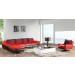 Modern Living Room Furniture Red Leather Sofa Set (SO49)