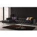 Modern Living Room Furniture Set with Black Tufted Leather Sectional Sofa (JP-sf-251)