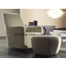 Modern Rotational Single Sofa with Footrest (D-13)