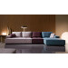 Modern Sectional Fabric Sofa with Adjustable Backrest