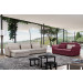 Modern Sectional Fabric Sofa with Armrest