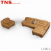 Modern Sectional Leather Sofa for Home Furniture (LS4A14)