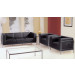 Modern Stainless Steel Leather Office Sofa (HC-7218)