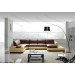 Modern Yellow and Brown Leather Sectional Sofa (JP-sf-250)