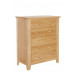 Natural Solid Oak 5 Drawer Bedroom Cabinet