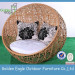 New PE Rattan Round Outdoor Sunbed