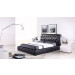 Nice Modern Europea Black Leather Bed S512