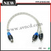 Nickle-Plated Double Injection Y-RCA Cable (BTR-1S-1F2M)