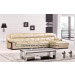 Office Furniture Low Back Cream White Leather Sofa (B75)