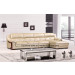 Office Furniture Low Back Cream White Leather Sofa (B75)
