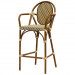 Outdoor Aluminum Bamboo Barstool with Woven Seat & Back (BC-08019)