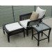 Outdoor Chair with PE Rattan & Waterproof Cushion