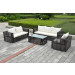 Outdoor Furniture, PE Rattan& Aluminum Frame Thick Round Rattan Sofa