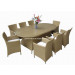 Outdoor Furniture, Rattan Dining Set (Oval Table) (PAD-058)