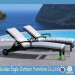 Outdoor Garden Furniture Sun Lounger with Wheel