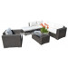Outdoor Garden Patio Wicker Rattan Sofa (PAS-1304)