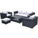 Outdoor Garden Patio Wicker Rattan Sofa Set (PAS-044B)