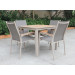 Outdoor Garden Table Set with Teak Wood and Textilene-Patio Furniture