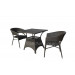 Outdoor Hotel Cafe Wicker Rattan Table and Chair
