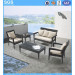 Outdoor Leisure Furniture Black Poly Rattan Sofa Set Armchair