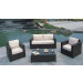 Outdoor Patio Wicker Furniture Garden Rattan Sofa (PAS-047)