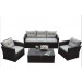 Outdoor Rattan Furniture Modern Garden Wicker Sofa (PAS-1125C)